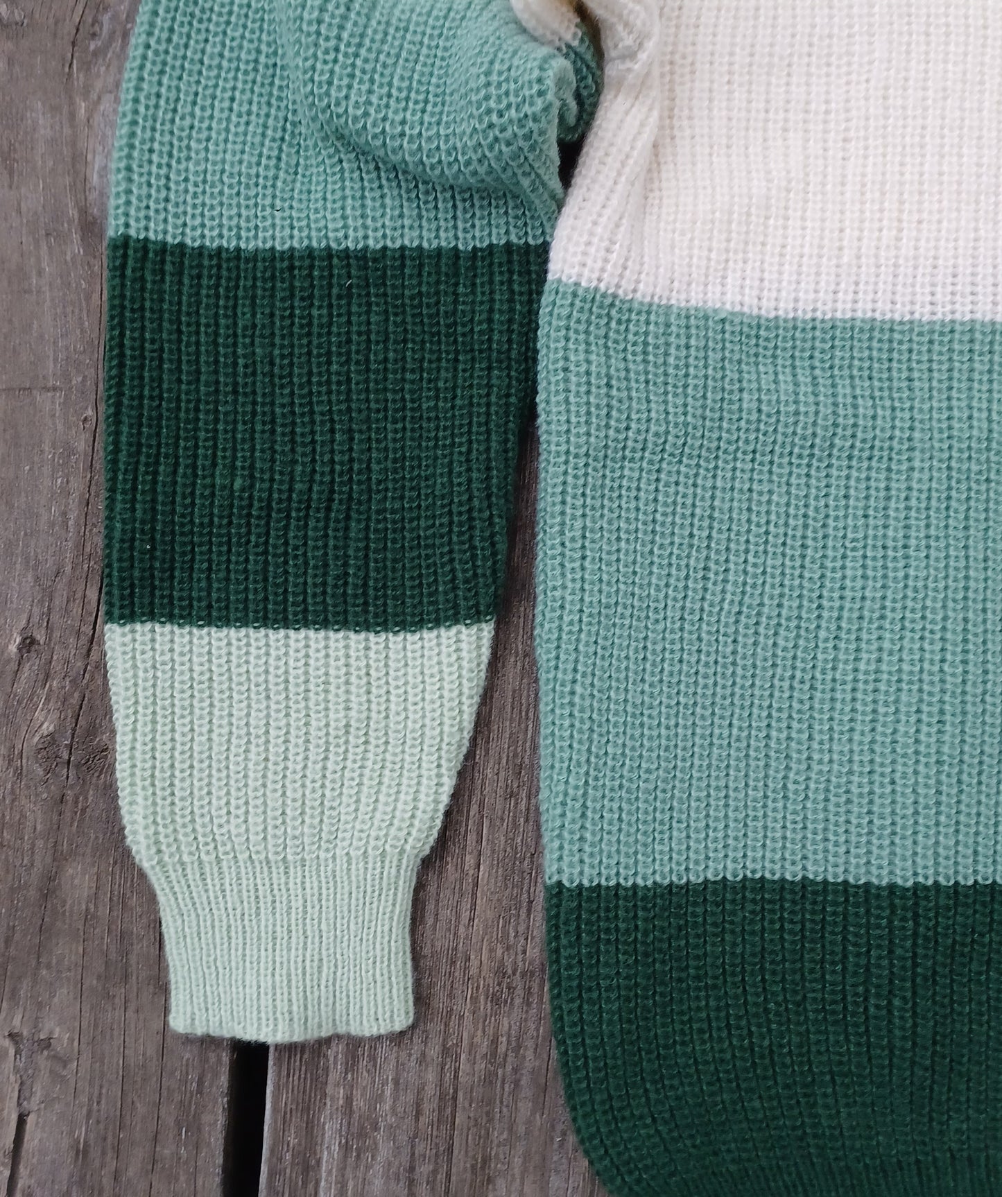 Green Stripe Pullover Sweater