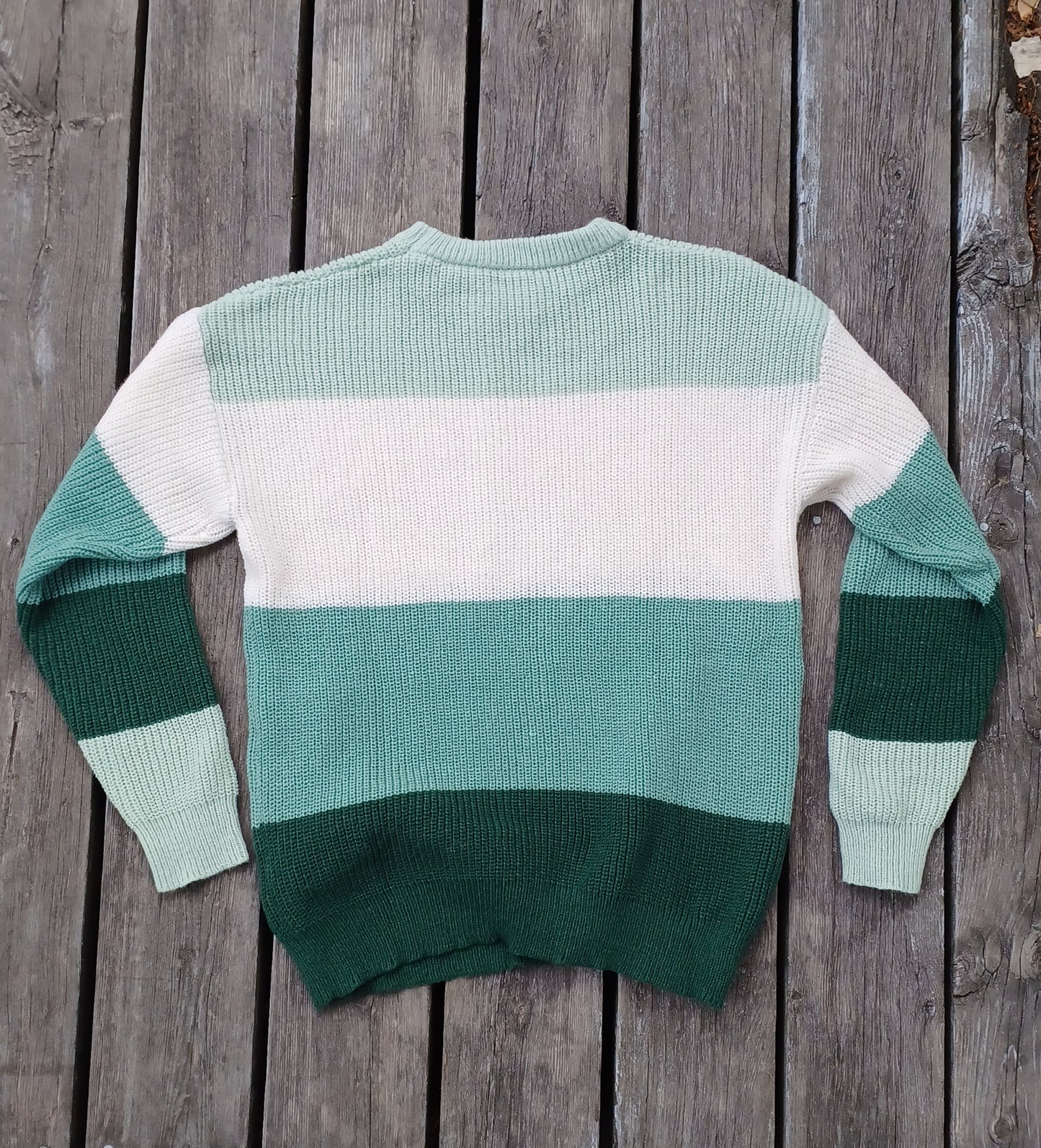 Green Stripe Pullover Sweater